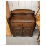 Dark Wood Dry Sink 34” W x 19” D x 41” T