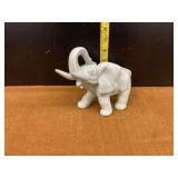 White Ceramic Elephant Figurine