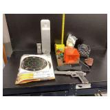 Firearm Accessories Lot Including Gun Cleaning Supplies, Targets and Pellet Gun