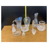 Assorted Decorative Cut Crystal Glassware