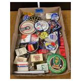 Collection of Pinback Buttons, Matchbooks, and Ephemera