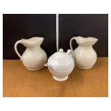 Wedgwood Windsor White China Pitchers and Teapot