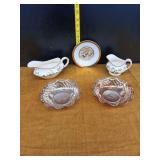 Carnival Glass Bowls and Ceramic Serving Pieces