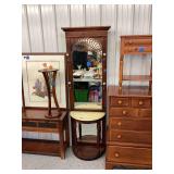 Hall Tree With Marble Top 24” W x 13” D x 80” T