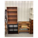 Wash Stand Vanity, Book Case, Four Hole Bin