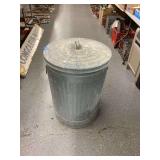 Galvanized Metal Trash Can