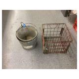 Metal Pails & Crate