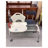 Mobility Aids Lot: Bath Transfer Bench and Walker