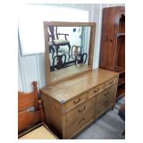 Dresser With Mirror 56” W x 19” D x 32 1/2” T