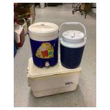 Igloo Cooler and Two Beverage Coolers