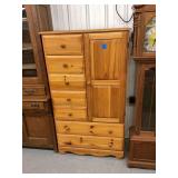Wood Tall Dresser Cabinet with Drawers