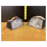 Pair of Agate Geode Bookends