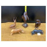 Assorted Carved Animal Figures