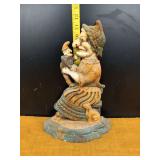 Cast Metal Figure of a Woman with Child