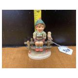 Goebel Figurine - Boy on Fence with Bird - W Germany 1976
