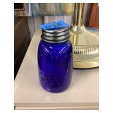 Blue Mason Jar With Lid