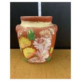 Lansburg Genuine Hand Painted Indianapolis Floral Pottery Vessel