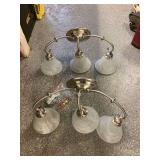 Two Three-Light Ceiling Fixtures