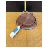 Cast Iron Waffle Maker with Wooden Handles