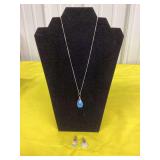 Necklace 18” & Earrings 925 (New)
