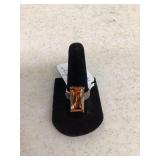 Honey Quartz 925 size 7 3/4 (New)