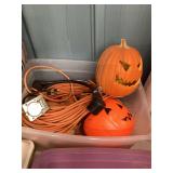 Halloween Decor and Orange Electrical Cord