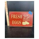 Fresh $.25 Dozen Eggs Sign