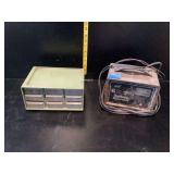 Metal Drawer Organizer and Sears Battery Charger