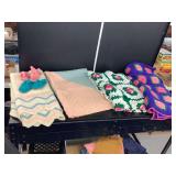 Crocheted Blankets and Baby Shoes