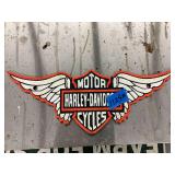 Harley Davidson motor cycles cast iron sign