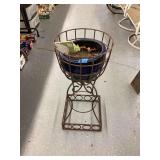 Metal Plant Stand with ceramic Flower pot
