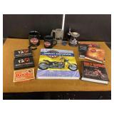 Harley-Davidson Themed Mugs, Steins, Books, Playing Cards and More