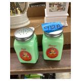 Jadeite Sunbeam Bread Salt and Pepper Shakers