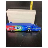 Jeff Gordon #24 Du Pont Semi and Trailer tries falling off