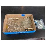 Box Lot of Chandelier Glass Crystals and Hardware