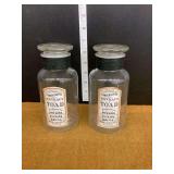 Pair of Apothecary Style Glass Jars with Lids