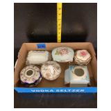 Assorted Decorative Trinket Boxes and Tissue Holder
