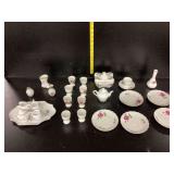 Decorative Porcelain Miniature Tea Set and Accessories