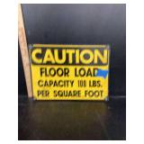 Caution Floor Load Capacity Sign