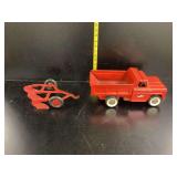 Structo Truck with Dump Bed & Metal 3 Bottom Plow