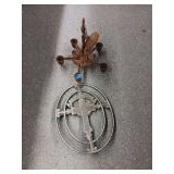 Metal Chandelier and Cross Decoration
