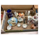 Assorted Miniature Porcelain Items and Glassware