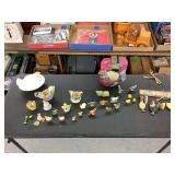 Assorted Chicken and Rooster Figurines and Planters