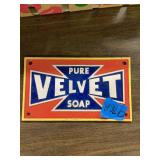 Pure Velvet Soap Cast Iron Sign