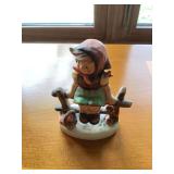 Goebel W. Germany Figurine of Girl on Fence