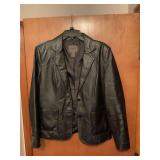 Leather coat size 10