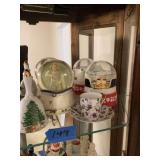Snow globes, Bell, Miniature Cup and Saucer