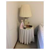 Table Lamp Contents: Lamp, Perfumes, and Decorative Items