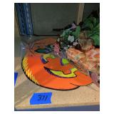 Halloween Pumpkin Face Decoration and Ribbon