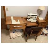 Singer Sewing with cabinet and chair